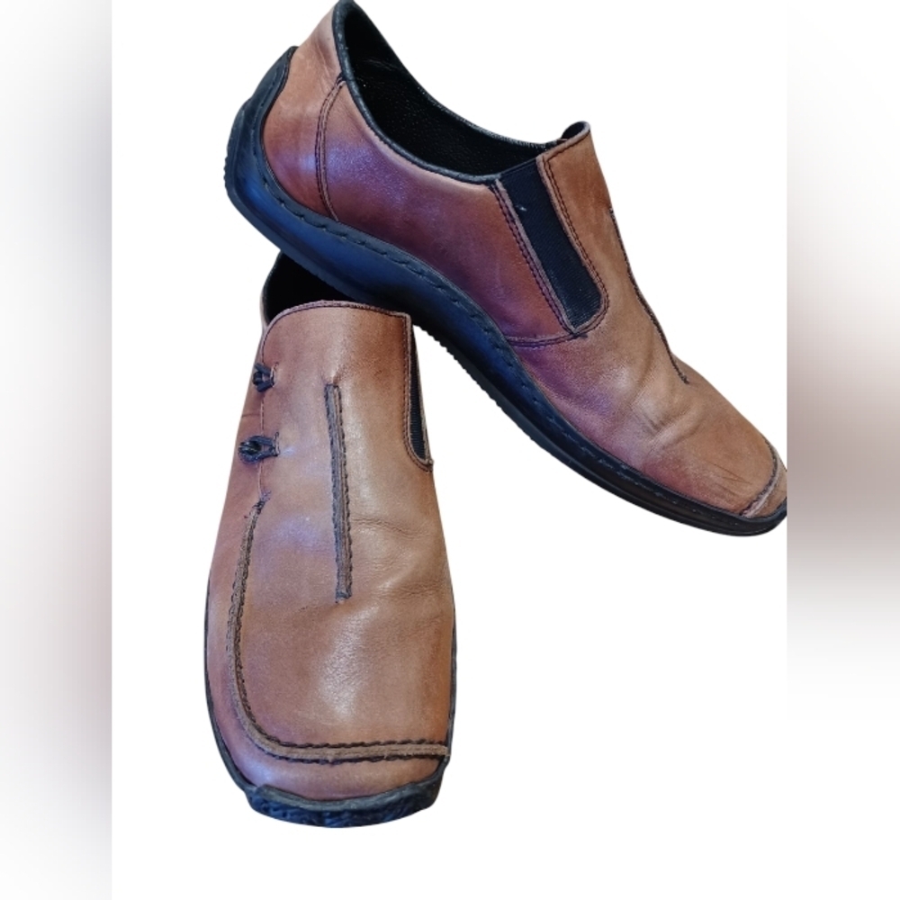 Riekers EUC Cognac Leather Loafers Size 40 Celia 51